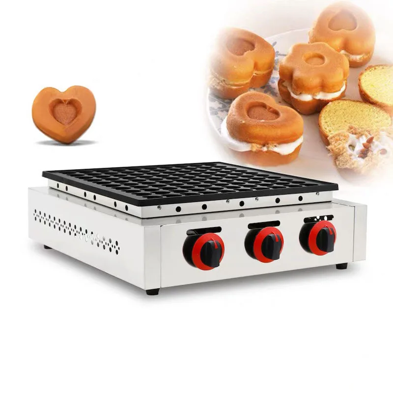 

Popular Gas Heart Shaped Poffertjes Pan Pancake Maker Waffle Cake Maker 100-holes Heart Shaped Cake Pan Scones Equipment