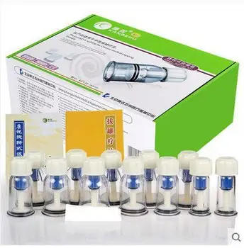 

Free Shipping KangZhu Premium Twist Top Vacuum Cupping Device F12 Cups Rotary hand cylinder thicking Cupping Set