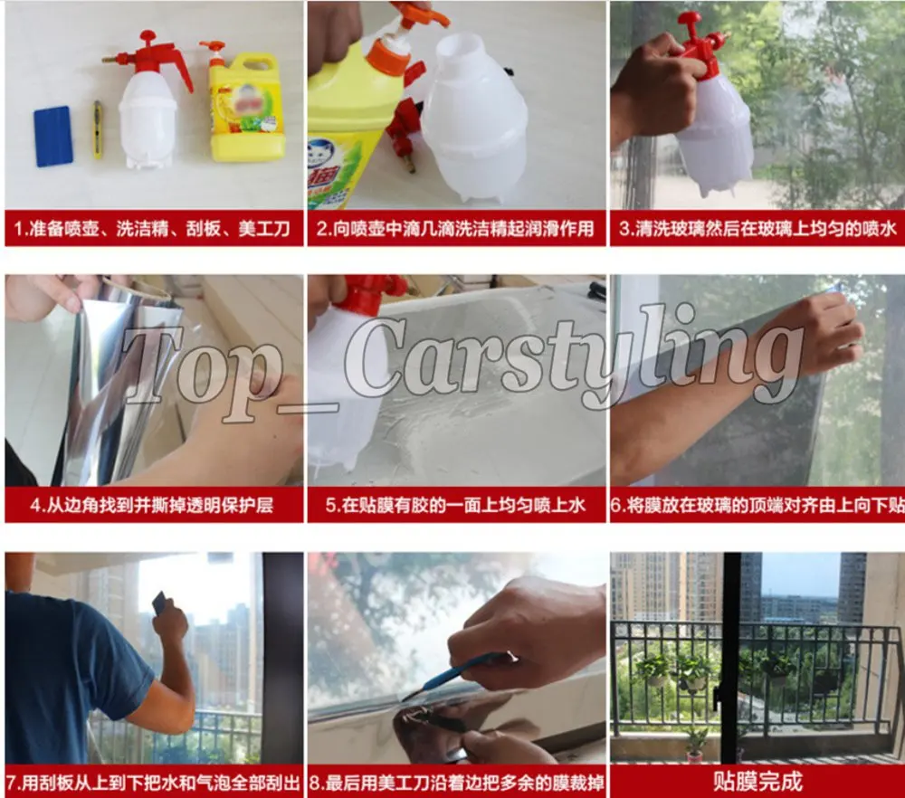 Mil Clear Vinyl Shatterproof Safety Window Film foil stickers  (14)