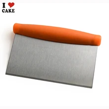 Нержавеющая сталь тесто резак скребок для теста Кухня Инструменты для выпечки острый пиццы нож для теста 6,3*3,9 дюйм(ов) с надписью «I LOVE торт