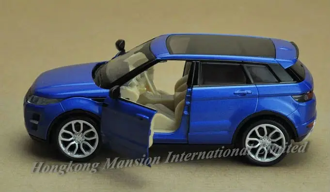 1:32 Масштаб литой металлический сплав роскошная модель автомобиля SUV для Range Rover Evoque Коллекционная модель автомобиля вытяжной звук и светильник