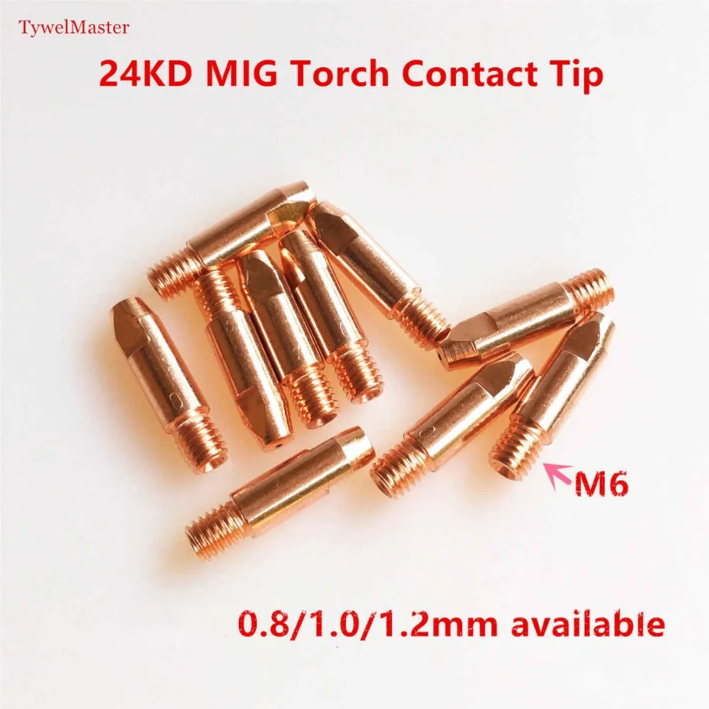 Goede MB 24KD Lastoorts Verbruiksartikelen 35 pcs 0.8mm 1.0mm 1.2mm MIG Torch Gas Nozzle Tip Houder Gas diffuser van MIG MAG Lassen Machine