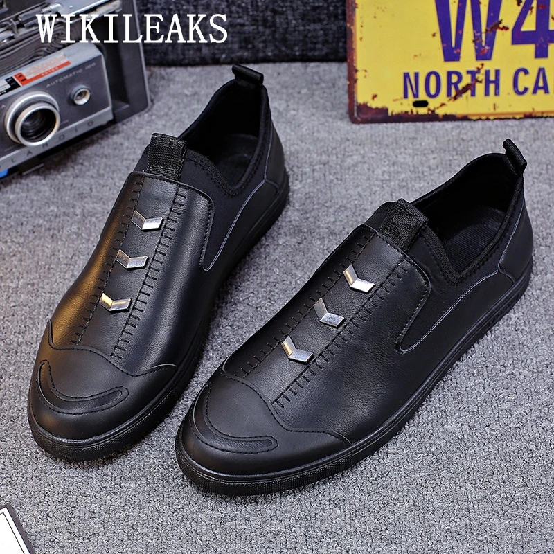 

2018 Men Shoes Luxury Brand Leather Casual Driving Oxfords Shoes Men Loafers Moccasins Italian Shoes For Men Black Red Flats