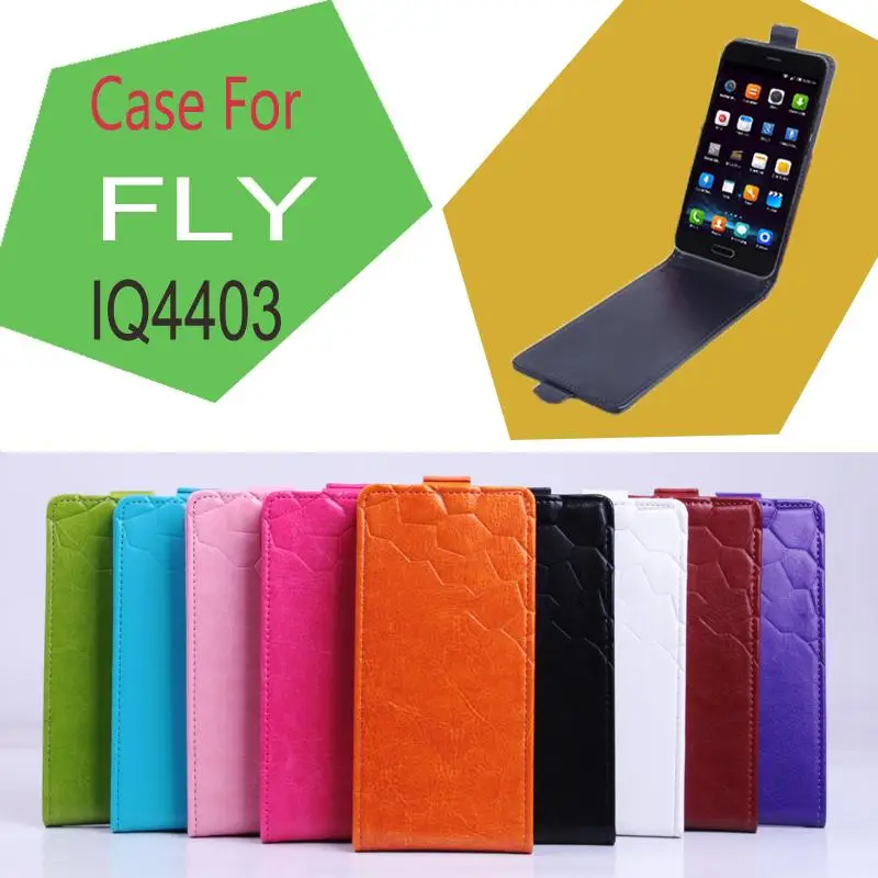 

Genuine Luxury Flip PU leather case for FLY IQ4403 Phone BagsCase Open Up and Down for FLY IQ4403 Back Covers Shell Skin