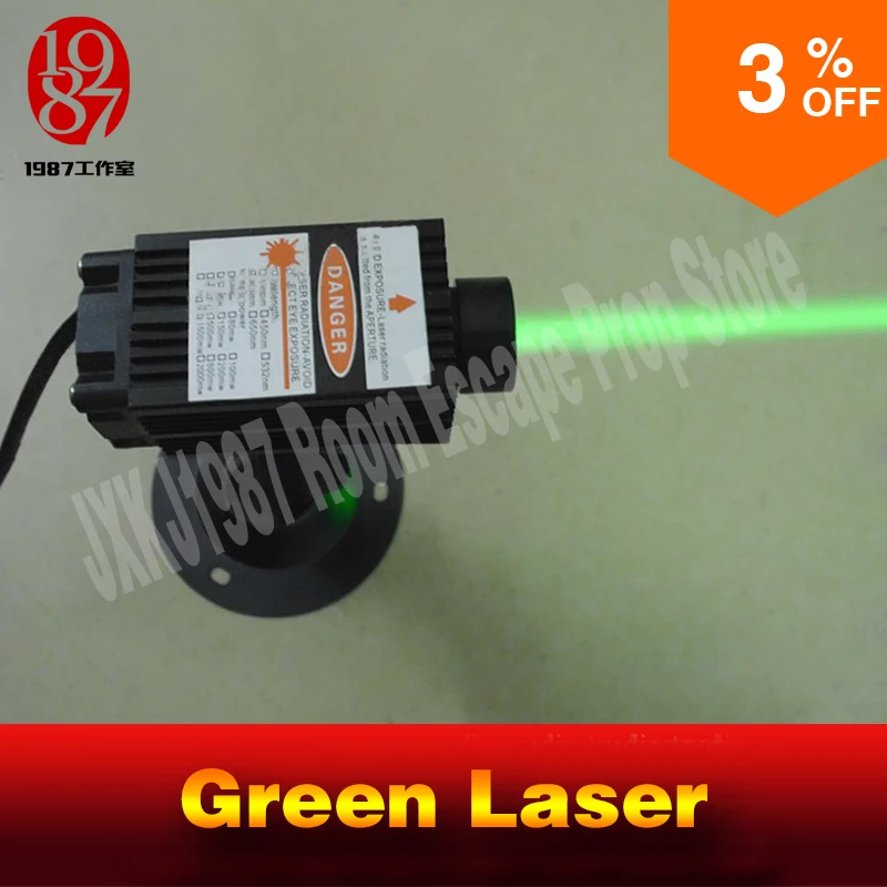 Prix 12 v laser émetteurs Takagism jeu réel vie évasion des accessoires de chambre vert laser tableaux dispositif émetteur jxkj1987 12 v laser
