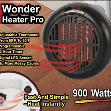 900 Вт Wonder Heater Pro Портативный Удобный обогреватель настенный цифровой плагин электрический нагреватель воздушный вентилятор теплый радиатор домашняя машина