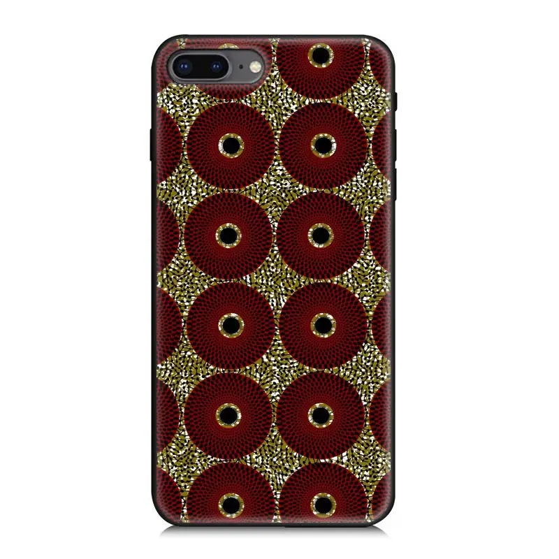 

African Ankara Print iPhone 7/iPhone 8 Phone Wax Phone Case Can be Customized photo Silicone Phone Case