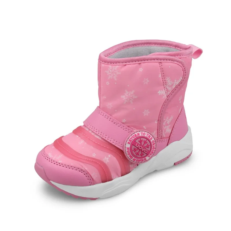 

Child Warm Comfortable Winter Boots For Girls Boys Plush Thick Non Slip Fur Snow Boots Round Toe Flat Soft Sole Shoes AA11145