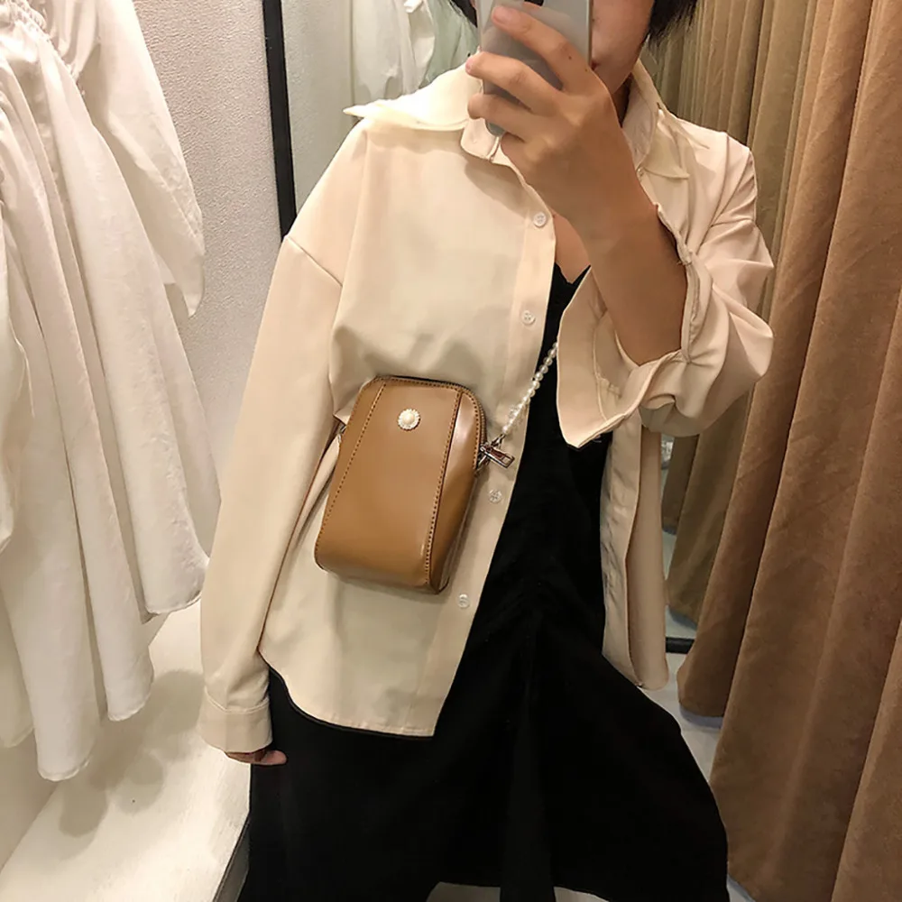 2019 woman sexy wild pearl crossbody package womens fashion shoulder bag city walking pack  pretty leather bags fanny pack  40J4 (7)