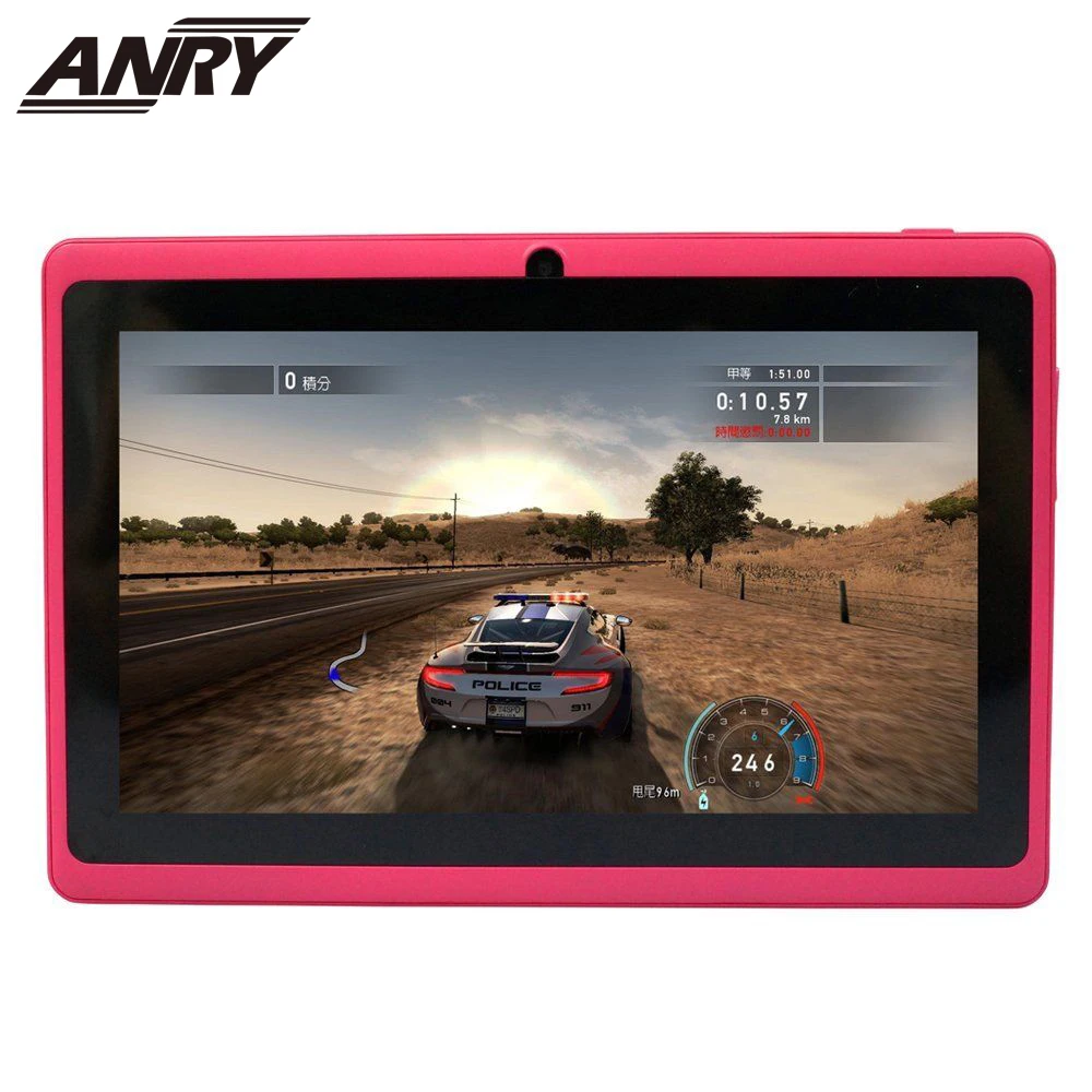 ANRY 7 дюймов 3g телефонный звонок планшеты Pc Android 4,4 SIM HD 4 ядра Usb Wi Fi Bluetooth Дешевые Phablets 8 ГБ Мини Pad чехол