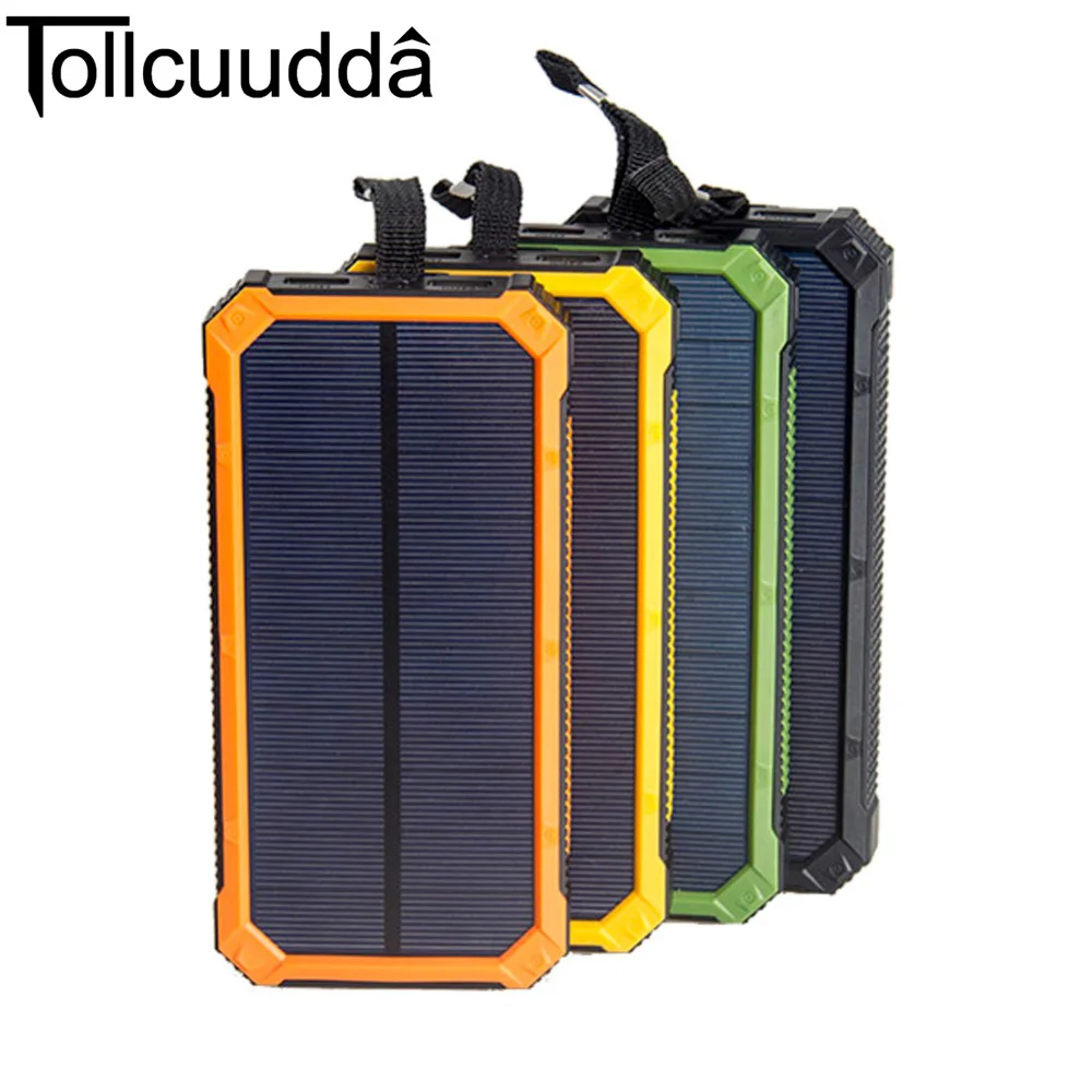 imágenes para Tollcuudda solar banco de la energía dual usb banco de la energía 10000 mah powerbank batería externa de panel solar con luz led a prueba de agua imágenes para Tollcuudda solar banco de la energía dual usb banco de la energía 10000 mah powerbank batería externa de panel solar con luz led a prueba de agua