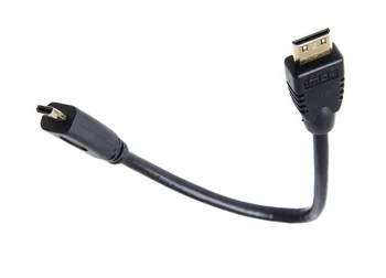 

100pcs Gold Plate Mini HDMI to Micro HDMI cable Adapter Plug to Plug HDTV 1080P HD AV Converter 30 cm Length Version 1.4