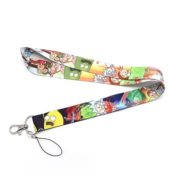 

30pcs/lot Anime Lanyard For Keychain ID Card Pass Phone Rope Holder Ribbon Funny Cartoons Lanyards Key Holder Necklace SC4641