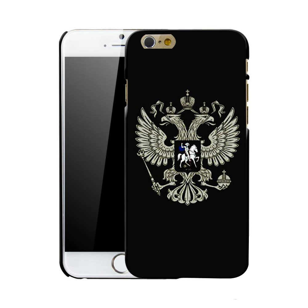 Xiaochenggui герб России телефон Жесткий Пластик чехол для iPhone 4 и 4S 5 S 5 SE 6 6s 8 6/7/8 plus X XS XR XS Max чехол