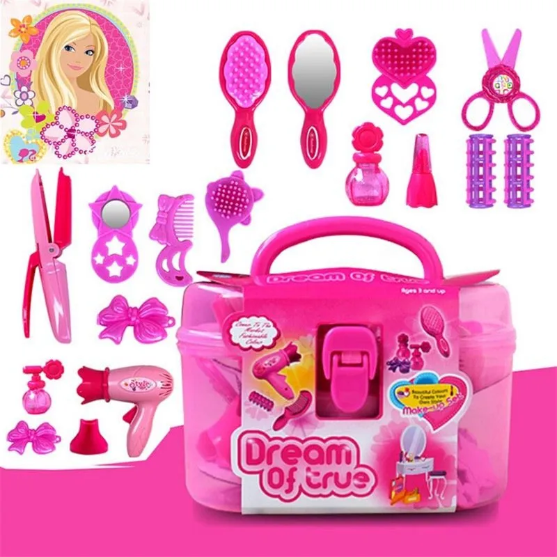 Cute Children Makeup Set Hairdressing Make Up Kids Girls Simulation