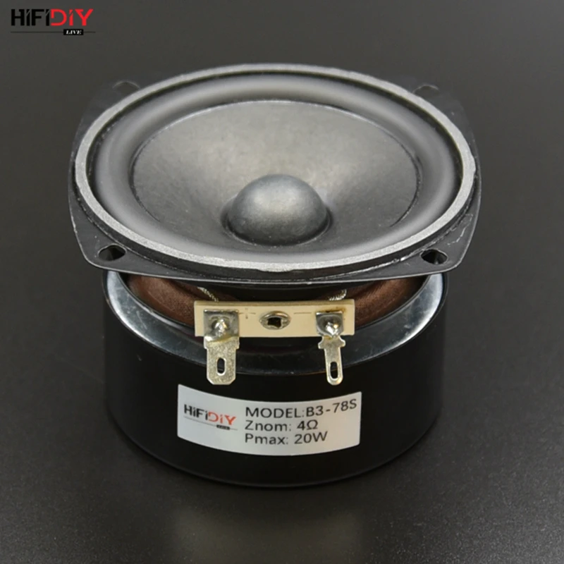 HIFIDIY LIVE Hi-Fi 3 дюйма 78 мм полночастотный динамик 4OHM 20 вт высокий альт бас громкоговоритель B3-78S