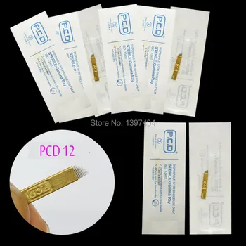 

PCD12 needles blade Permanent Makeup Eyebrow Tatoo Blade Microblading Needles 3D Embroidery Manual Tattoo Pen Machine 12 blades