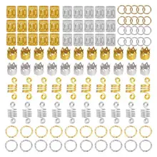 110 шт., кольца для косичек, дредлок, трехслойные заколки для волос, петли для женщин, девушек, очаровательные и элегантные украшения