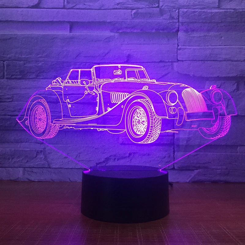 Автомобильная 3D светодиодсветодиодный настольная лампа светильник с сенсорным