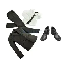 1/6 черный костюм куртка брюки рубашка одежда и Высокий Верх платье обувь для 12 ''фигурка горячие игрушки аксессуары Sideshow