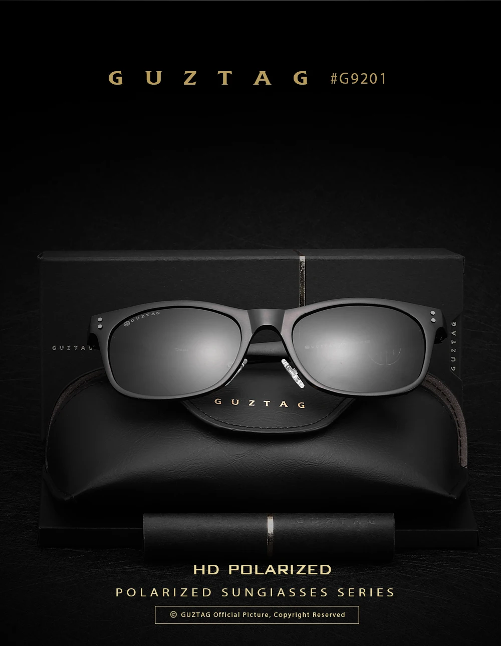 GUZTAG унисекс алюминиевые квадратные мужские/женские HD поляризованные зеркальные UV400 Солнцезащитные очки солнцезащитные очки для мужчин oculos de sol G9201