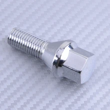 Beler 1 шт. углеродного Сталь Серебряный 45H колесные гайка с болтом наконечник 17 мм M12 подходит для BMW 3 серии E21 E30 E36 E46 E90 E91 E92 E93 M3