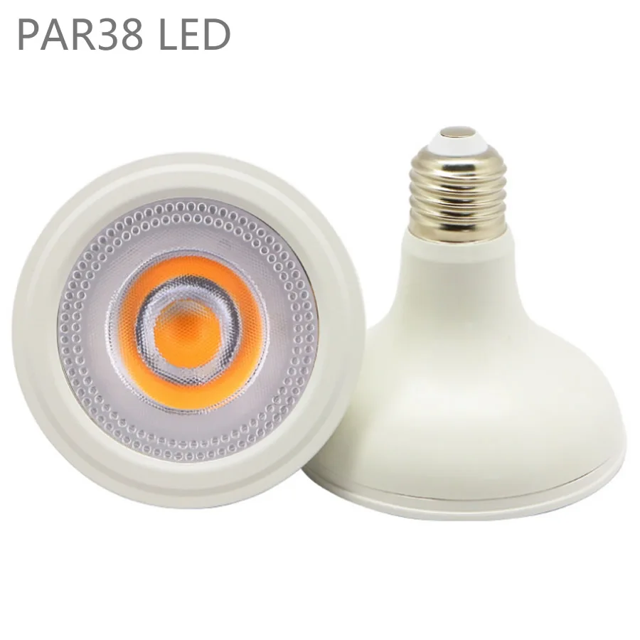 PAR38 Светодиодная лампа 12 Вт 20 36 E27 Лампа COB Светодиодный прожектор AC110V 220 в теплый