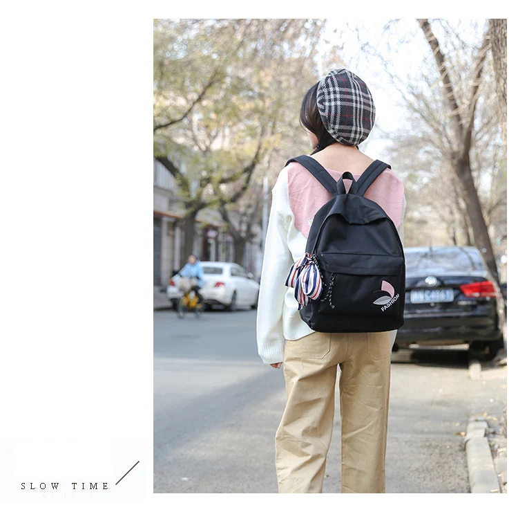 2018 New Women Canvas Backpacks High Quality School Bags for Teenage Girls Fashion Colleage Students Backbag Women Rucksacks 19