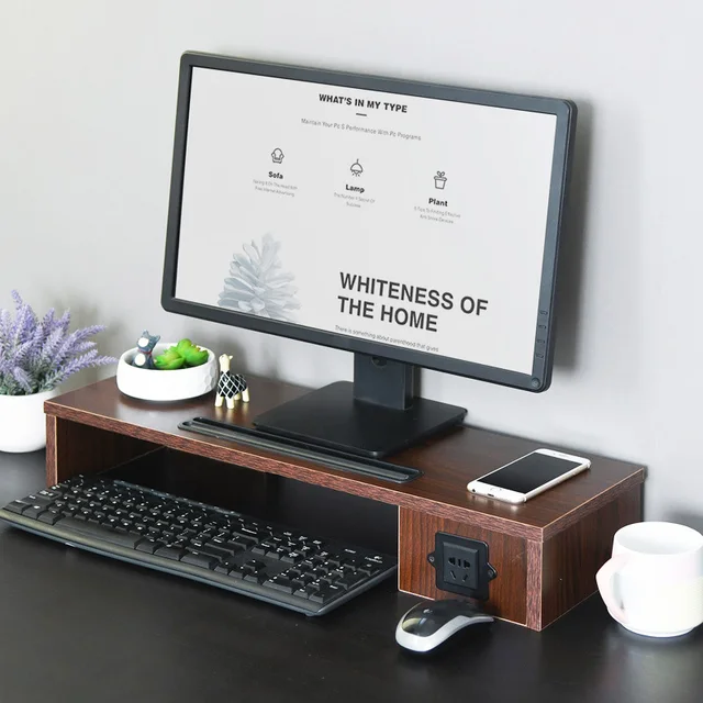 Simple Storage Shelf Computer Monitor Screen Heightening Rack Base