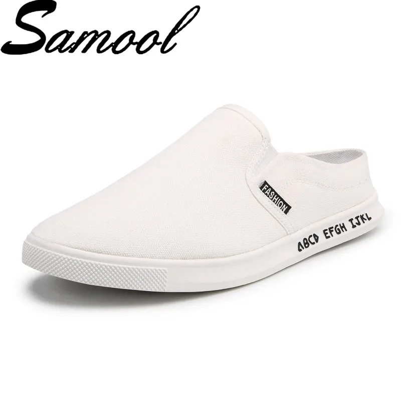 Summer Fashion Men's Canvas White Shoes Breathable Lightweight Casual