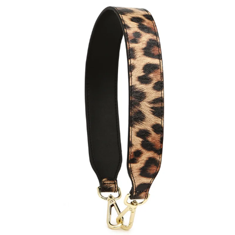 Сумка на ремне, наплечный ремень для сумок, женский короткий ремень для сумки, сменные ремешки, широкий Леопардовый snakeksin trakolla per borsa - Цвет: 17 Leopard and black