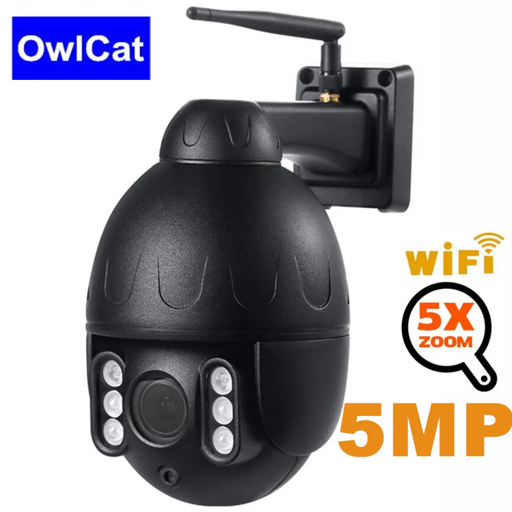 OwlCat Wireless WiFi IP Camera Outdoor PTZ 2.7-13.5mm Auto-focus 5MP 2MP Auto Cruise with Microphone H.264 CCTV Security Camera