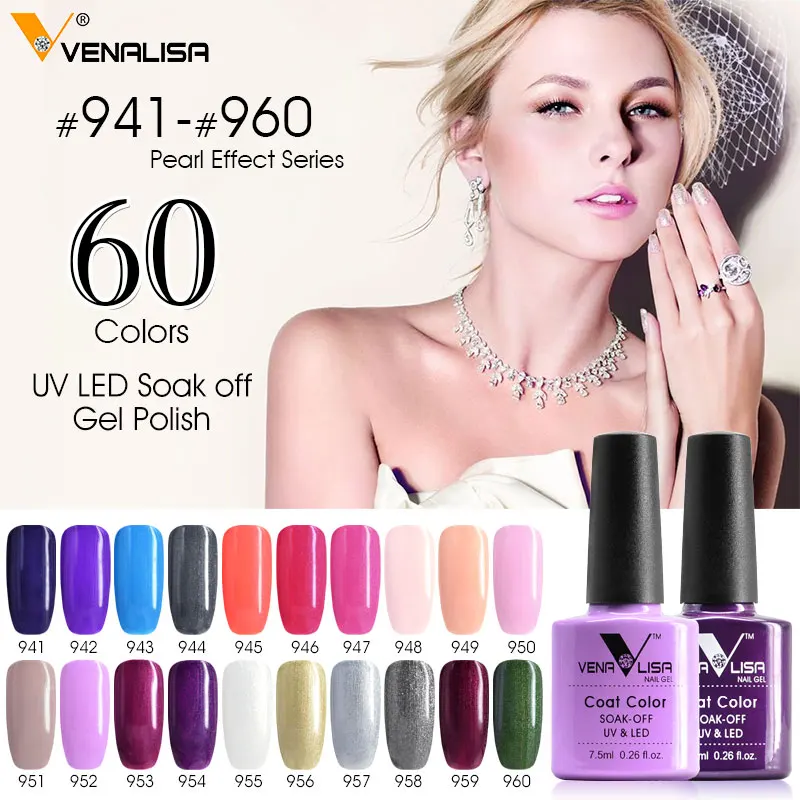 VENALISA Organic Nail Gel Polish 60 Color 7.5ml CANNI Nail Art SPA Salon DIY Soak off UV LED Odorle