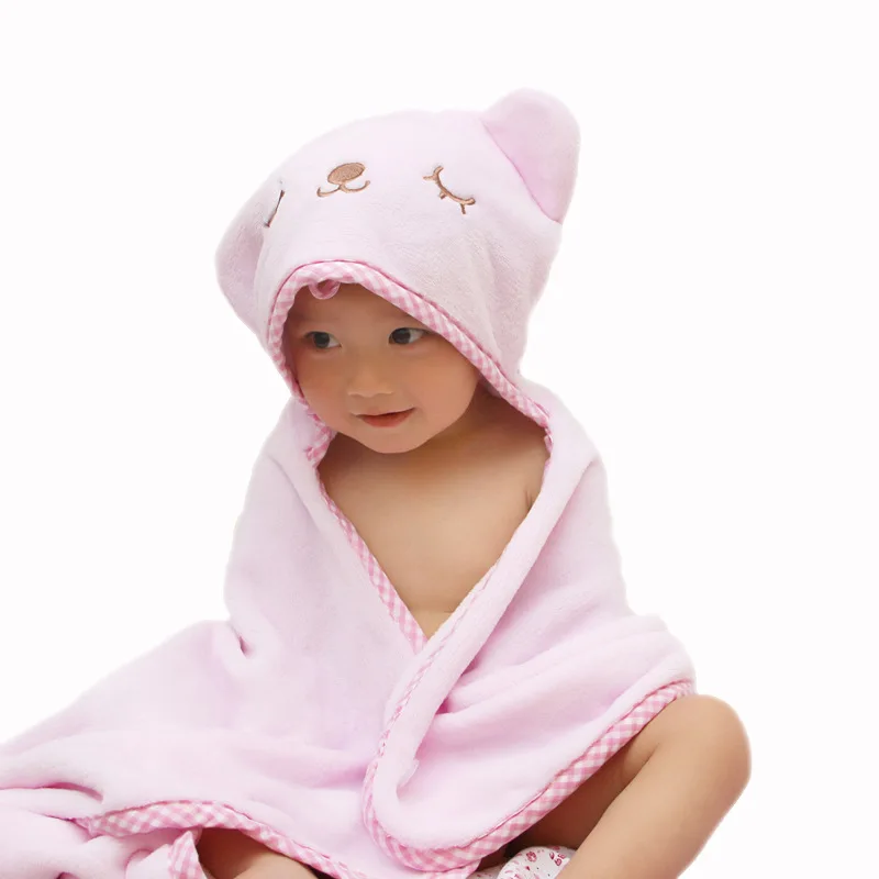 Cute Bear Baby Towel Cotton New Born Baby Bath Towels Hooded Baby Kids