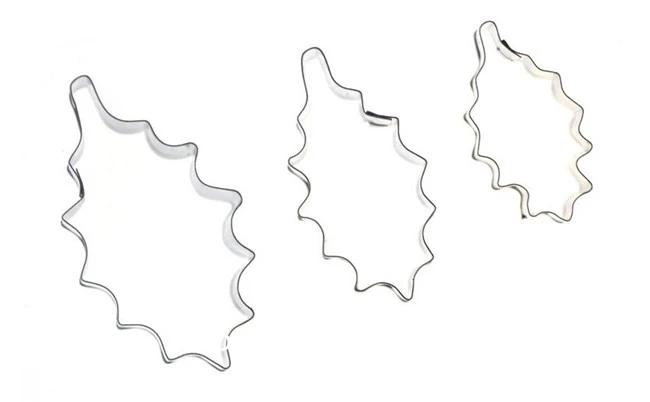 holly leaf cake cutting set 7 j