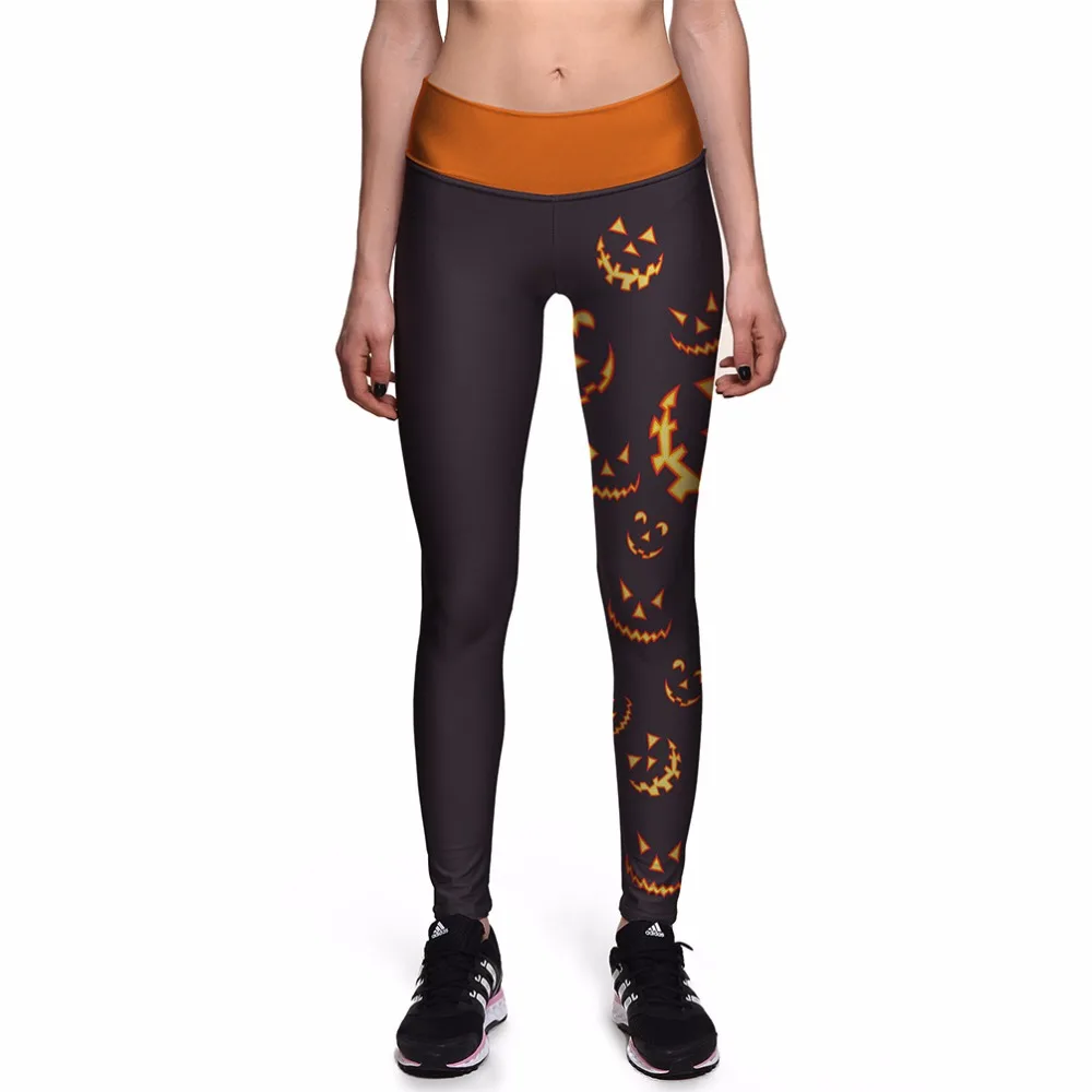 Sexy Womens Workout Harajuku Pumpkin Lantern 3d Leggings For Joggers