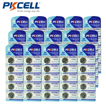 

75Pcs/15card PKCELL CR2032 Battery 3V Lithium Button Battery BR2032 DL2032 Coin Cell Batteries cr 2032 lithium battery