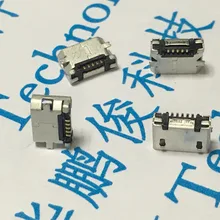 10PCS Micro USB 5P,5-Pin SMD SMT Micro USB Jack,5Pins Micro USB Connector Tail Charging Socket Flat Mouth