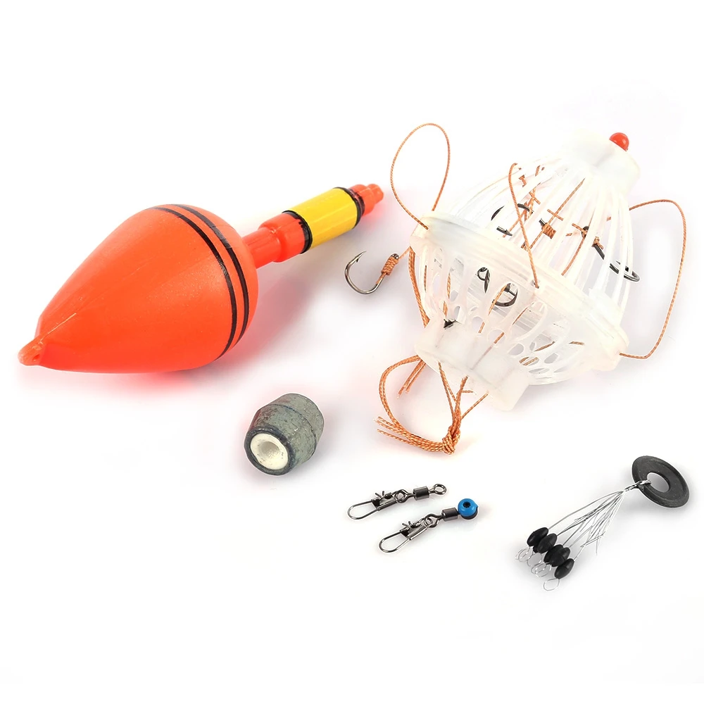 

New Arrival Silver Carp Fishing Float Bobber Sea Monster with Carbon Steel Six Strong Explosion Hooks Fishing Tackle Set