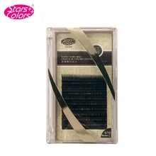 Stars Colors 3D False Eyelash Extension 0.10/0.15 J/C Thickness Eye Lash Silk Natural soft light than mink eyelash from korea