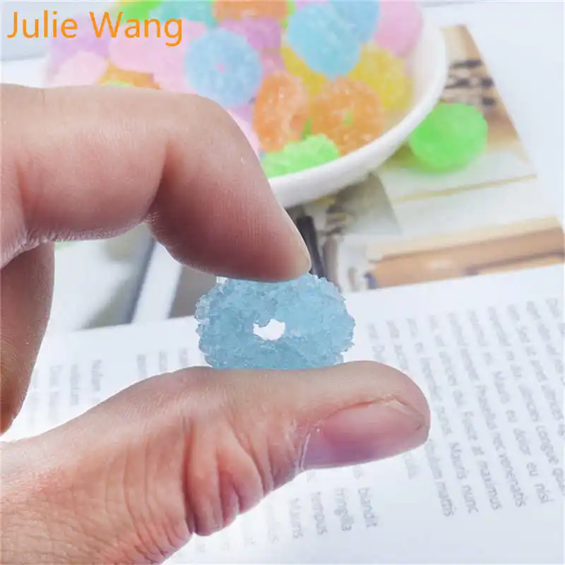 Julie Wang 20 шт. полимерные мягкие конфетные Подвески слизь еда сердце квадратный