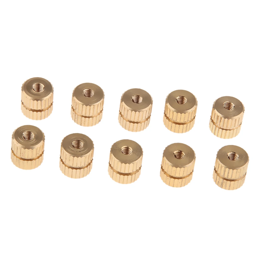 10 Pieces Baritone Knurled Replacemetn Screw Nut for Tuba Brass Instrument