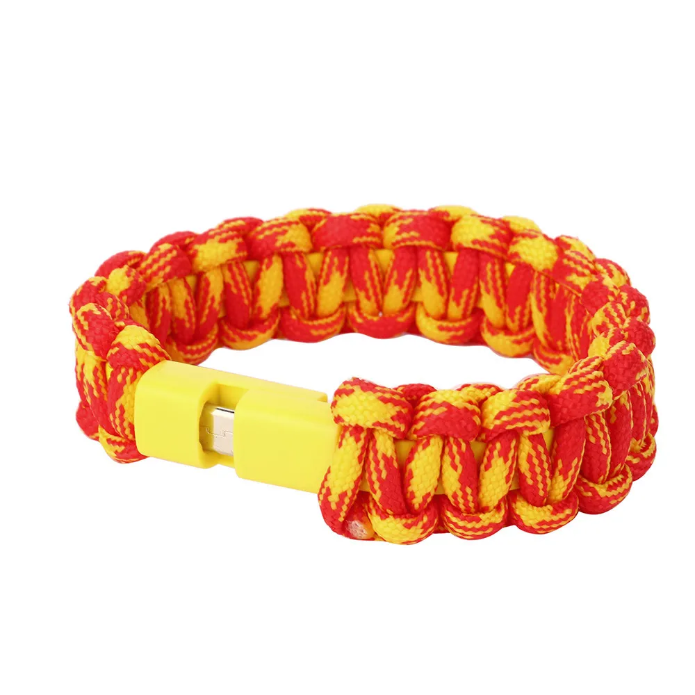 

Mini usb data cable USB for Android mobile sports nylon creative 8Pin USB data cable bead bracelet charger