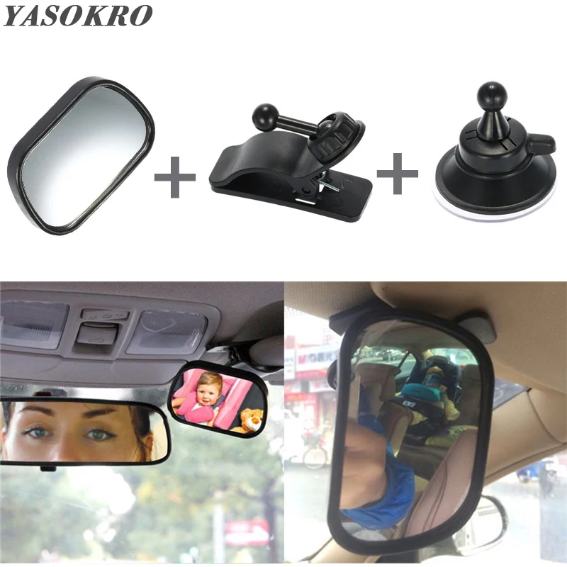 2 in 1 Mini Children Rear Convex Mirror Car Back Seat Baby Mirror Adjustable Auto Kids Monitor Safety Car Rearview mirror