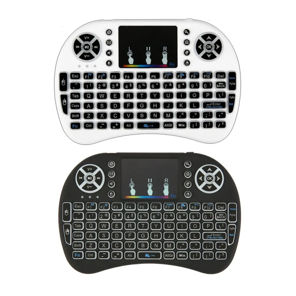 

2.4GHz Wireless Keyboard for Android TV Box PC laptop 92 Keys DPI adjustable Wireless Keyboard Backlight with Touchpad Mouse