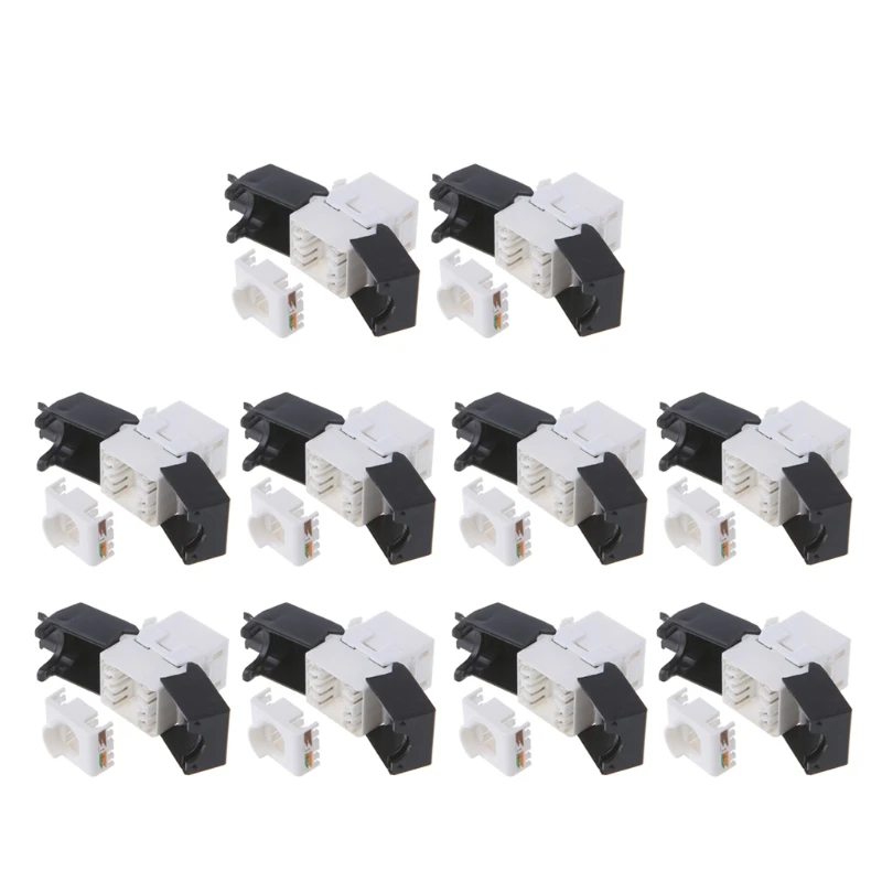 

New CAT6 Connector 2Pcs Gigabit RJ45 CAT6 Keystone Jacks Modules Tool-free Connection Cable adapter hot