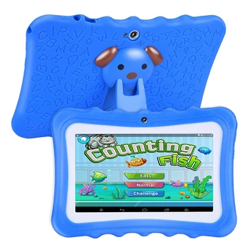 

Upgrade Best Tablet for Kids, 7inch HD Display with Kid-proof Silicone Case (Quad Core 8GB/4GB Wifi, bluetooth, Front & Rear Cam
