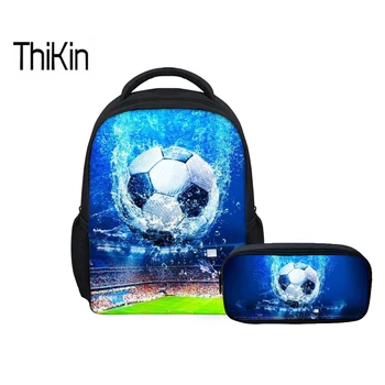 

THIKIN 2Pcs/Set Boys School Bags ball Printing Schoolbag Backpacks for Baby Mini Kindergarten Backpack Children Shoulder Bags