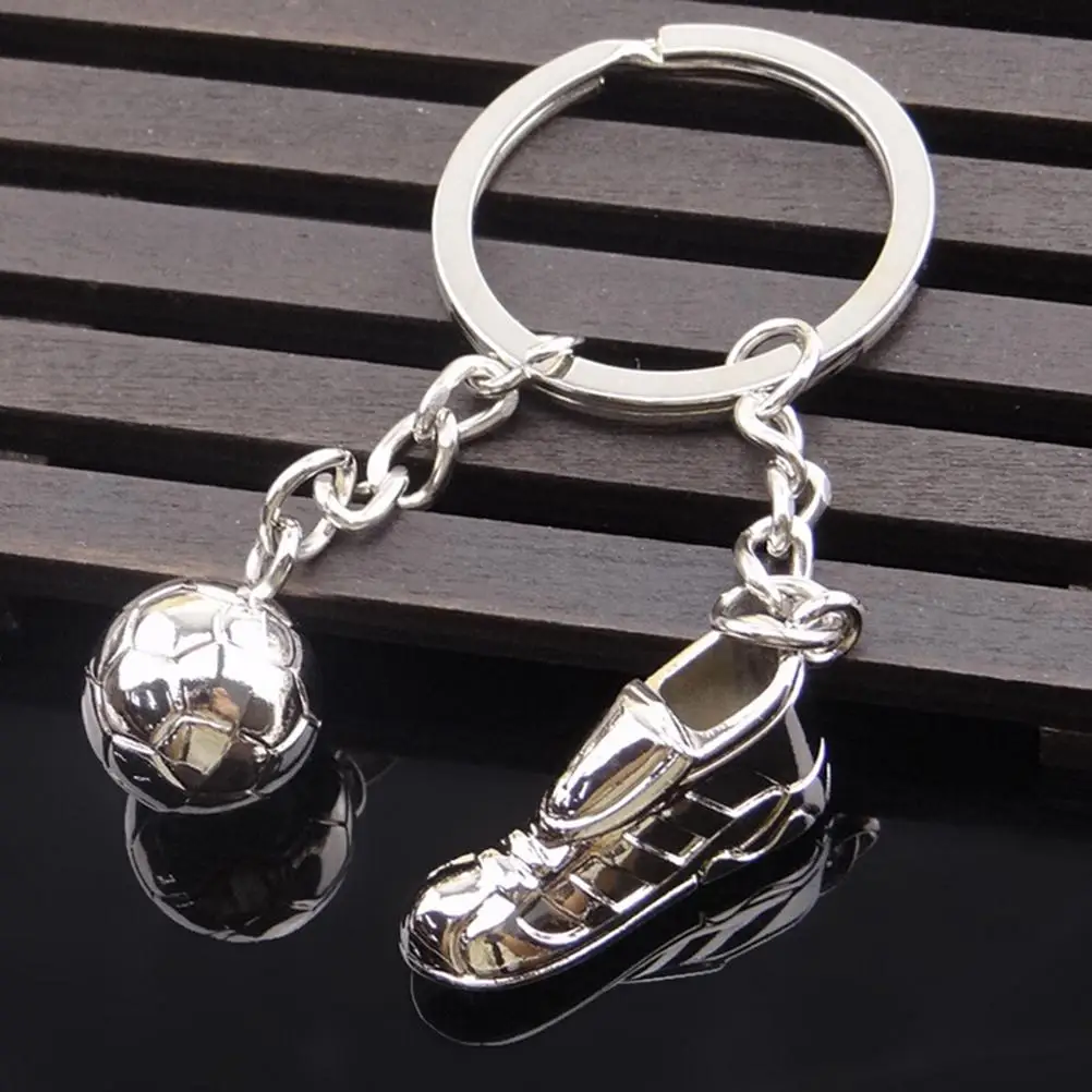 Уникальная футбольная обувь футбольный мяч из нержавеющей стали металлический брелок кольцо подарок