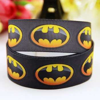 

22mm 25mm 38mm 75mm Batman Cartoon Character printed Grosgrain Ribbon party decoration satin ribbon 10 Yards X-00842